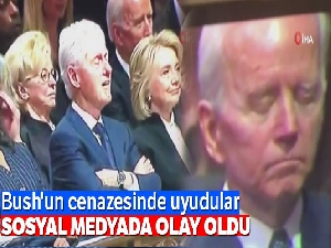 Clinton ve Biden'ın uyuması Twitter'da olay oldu