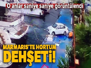 Marmaris'te yaşanan hortumun dehşeti kameralarda