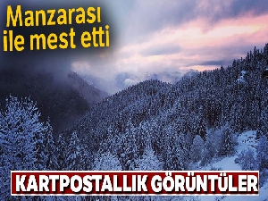 Giresun Yaylalarından kartpostallık kar manzaraları