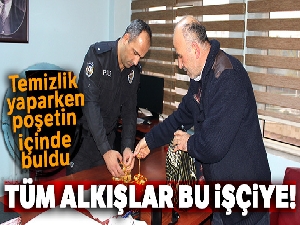 Altın kalpli temizlik işçisi bulduğu takıları sahibine teslim etti