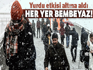 Yurt genelinde kar yağışı etkili oldu