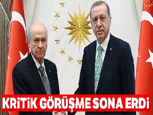 Cumhurbaşkanı Erdoğan Bahçeli görüşmesi sona erdi