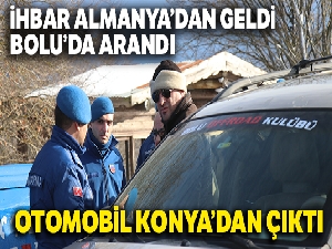 Bolu'da imdat sinyali veren otomobil Konya'da tamirhanede çıktı
