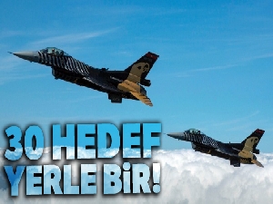 Sincar harekatında 30 hedef vuruldu!