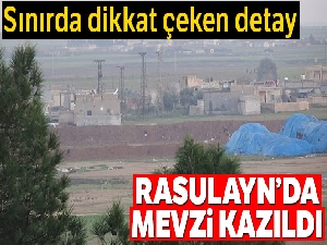 Terör örgütü PYD/YPG'nin kontrolündeki Rasulayn'da mevzi kazıldı