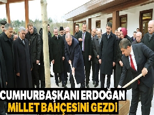 Cumhurbaşkanı Erdoğan, 15 Temmuz Millet Bahçesini gezdi