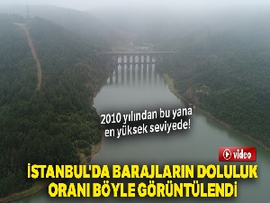 İstanbul'da barajların doluluk oranı havadan görüntülendi