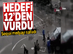 Minik öğrenci kar topu ile hedefi 12'den vurdu