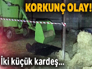 Traktörün şaftına sıkışan iki küçük kardeş hayatını kaybetti