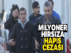 Milyoner hırsıza 6 yıl 8 ay hapis cezası