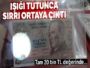 Paradaki sır ışığa tutunca ortaya çıktı