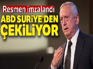 ABD'nin Suriye'den çekilmesine ilişkin kararnameye imza