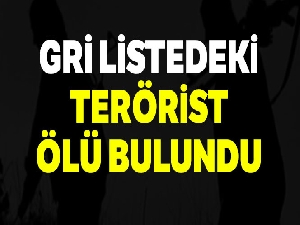 Gri listedeki terörist ölü bulundu