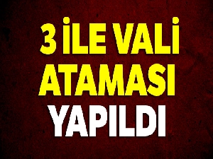 3 ile vali ataması yapıldı