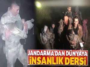 Mültecileri ölümden jandarma kurtardı