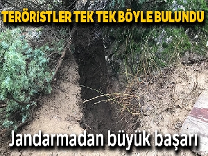 Jandarmadan büyük başarı, işbirlikçilerin toprağa gömdüğü teröristler bir bir bulundu