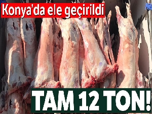 Konya'da jandarma 12 ton kaçak et ele geçirdi