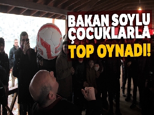 Bakan Soylu, Tunceli'de top oynadı