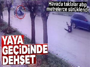 Bursa'da yaya geçidindeki dehşet anı kamerada!