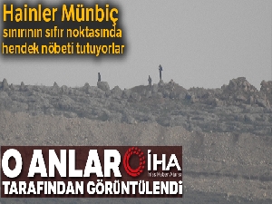 YPG'li teröristlerin hendek nöbeti !