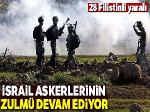 İsrail askerleri Ramallah'ın bir köyünde 28 Filistinliyi yaraladı