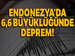 Endonezya'da 6,6 büyüklüğünde deprem