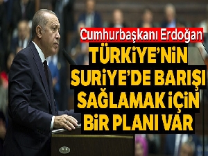 Cumhurbaşkanı Erdoğan: 'Türkiye'nin Suriye'de barışı sağlamak için bir planı var'