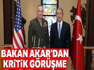 Milli Savunma Bakanı Akar, ABD Genelkurmay Başkanı Dunford ile bir araya geldi