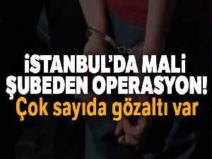 İstanbul'da Mali Şubeden operasyon:Çok sayıda gözaltı var