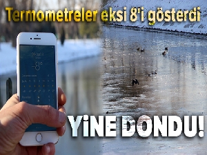 Porsuk Çayı yine dondu