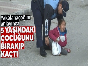 Dilenci kadın küçük çocuğunu yol ortasında bırakıp kaçtı