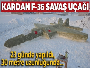 Yüksekovalı gençten kardan F-35 savaş uçağı