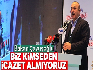 Dışişleri Bakanı Çavuşoğlu: 'Biz kimseden icazet almıyoruz'