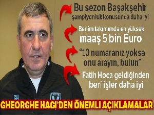 Hagi'den Başakşehir'e tam not