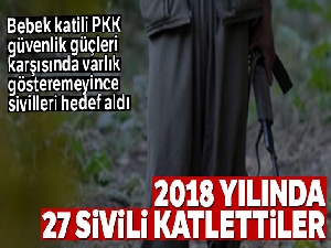 Bebek katili PKK 2018 yılında 27 sivili katletti