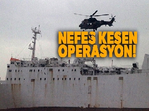 Mersin'de karaya oturan gemide nefes kesen kurtarma operasyonu