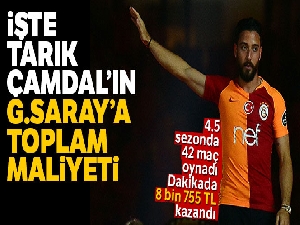 Tarık Çamdal, Galatasaray'dan dakikada 8 bin 755 TL kazandı