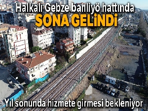 Sona yaklaşılan Halkalı-Gebze banliyö hattındaki çalışmalar havadan görüntülendi