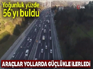İstanbul'da 'karne' trafiği havadan görüntülendi