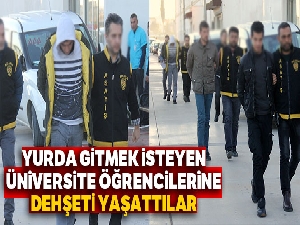 Yurda gitmek isteyen üniversite öğrencilerini gasp ettiler