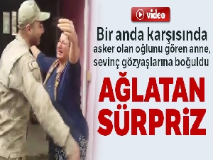 Alaşehirli askerden ailesini ağlatan sürpriz