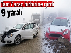 Kastamonu'da 7 araç birbirine girdi: 9 kişi yaralandı