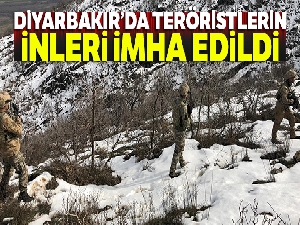 Diyarbakır'da teröristlerin inleri imha edildi!