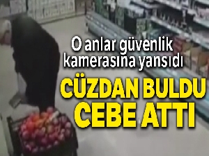 Cüzdan buldu, cebe attı