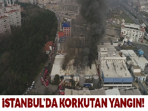 Bahçelievler'de bulunan içecek fabrikasında yangın