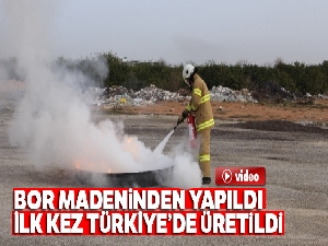 Bordan yangın söndürücü: Türkiye'de üretildi