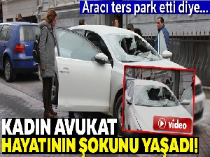 Kadıköy'de akli dengesi bozuk, şahıs kadın avukatın park halindeki aracını ateşe verdi
