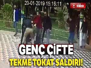 Genç çifte tekme tokat saldırı!