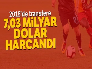 2018'de transfere 7,03 milyar dolar harcandı