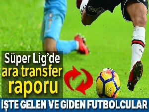 Spor Toto Süper Lig'de ara transfer raporu